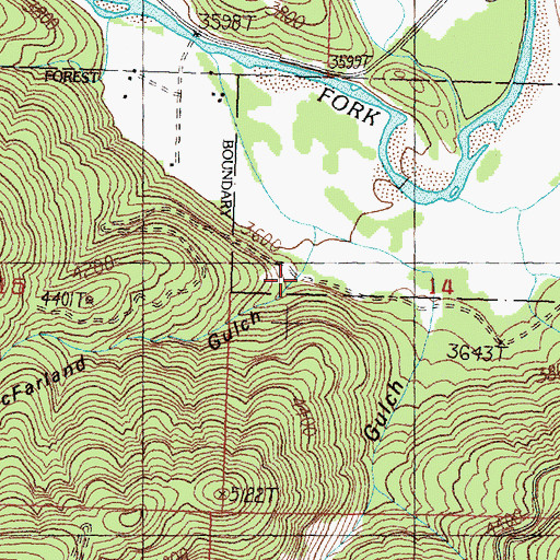Topographic Map of McFarland Gulch, MT