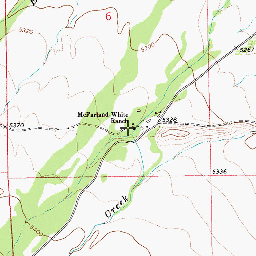 Topographic Map of McFarland-White Ranch, MT