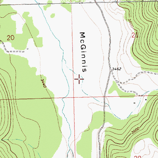 Topographic Map of McGinnis Meadows, MT