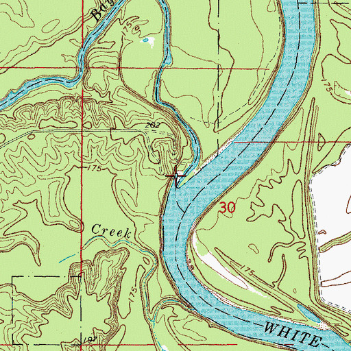 Topographic Map of Wattensaw Bayou, AR