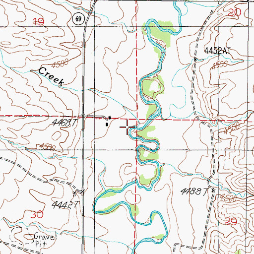 Topographic Map of McKanna Spring Creek, MT