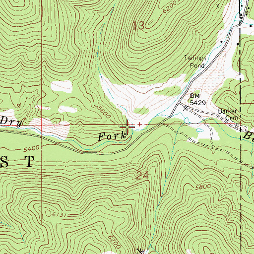Topographic Map of McKay Gulch, MT
