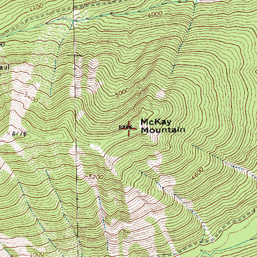 Topographic Map of McKay Mountain, MT