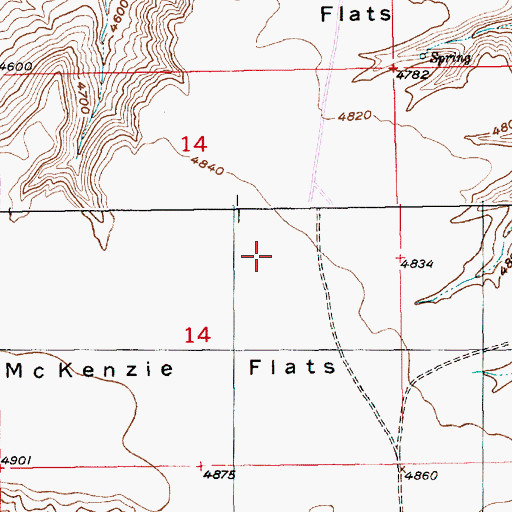 Topographic Map of McKenzie Flats, MT