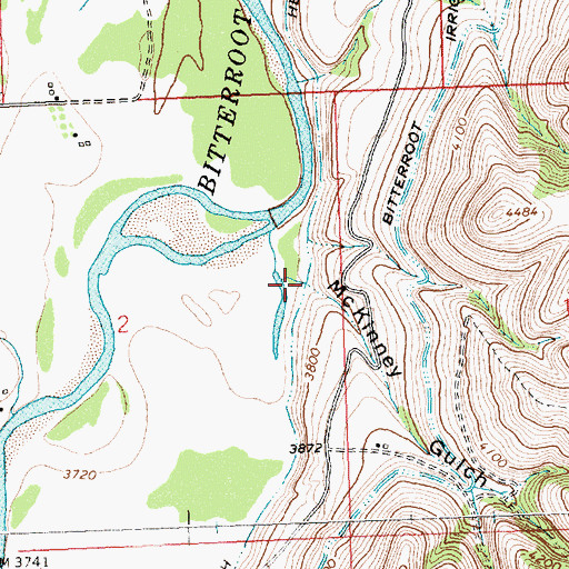 Topographic Map of McKinney Gulch, MT