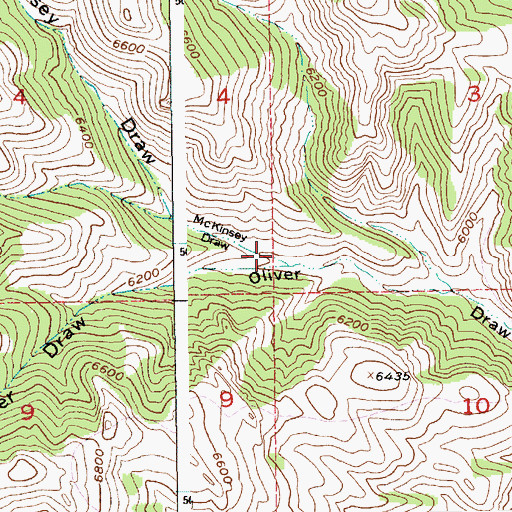 Topographic Map of McKinsey Draw, MT