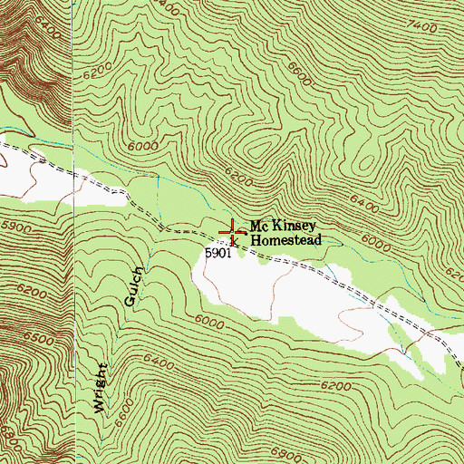 Topographic Map of McKinsey Homestead, MT
