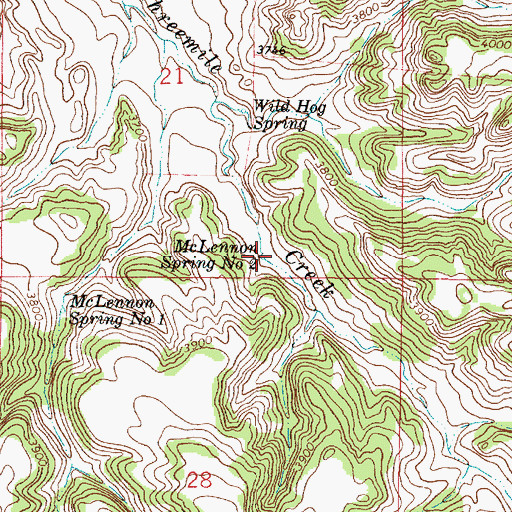 Topographic Map of McLennon Spring Number Two, MT