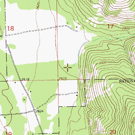 Topographic Map of McMillan Creek, MT