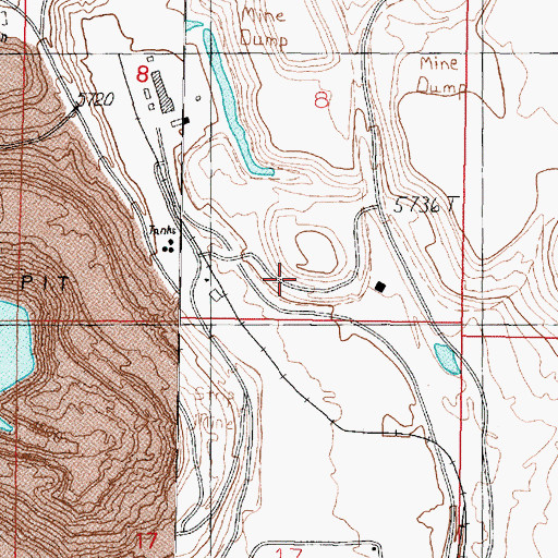 Topographic Map of McQueen, MT