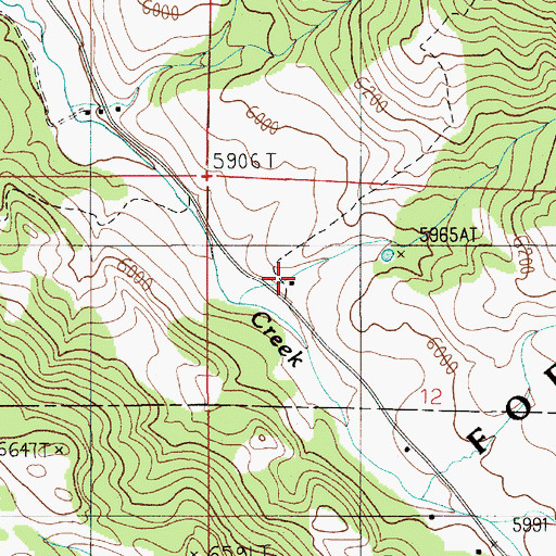 Topographic Map of McReynolds Ranch, MT