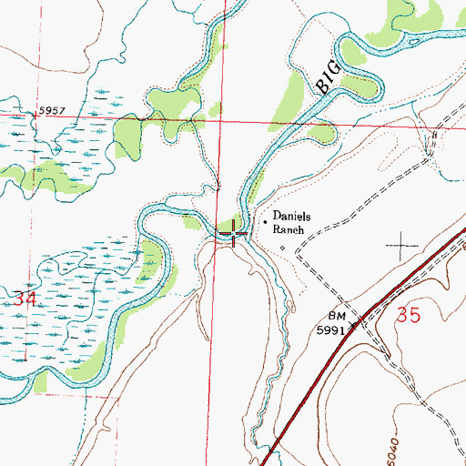 Topographic Map of McVey Creek, MT