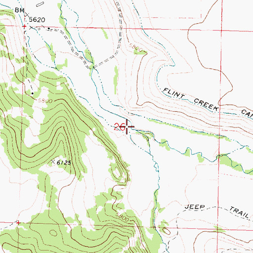 Topographic Map of Meadow Creek, MT