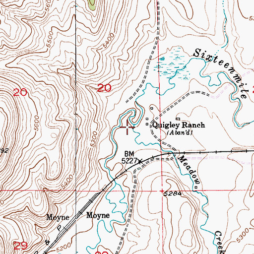 Topographic Map of Meadow Creek, MT