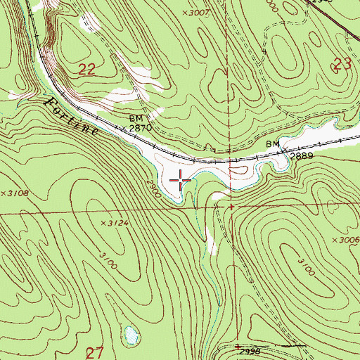 Topographic Map of Meadow Creek, MT