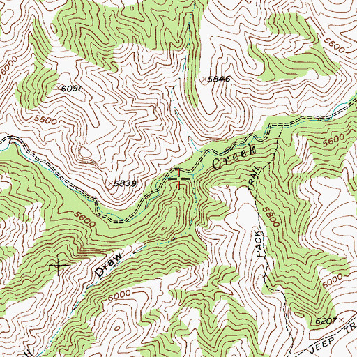 Topographic Map of Mendenhall Draw, MT