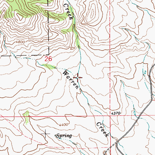 Topographic Map of Merrill Creek, MT