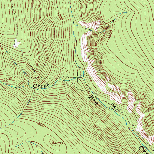 Topographic Map of Mesler Creek, MT