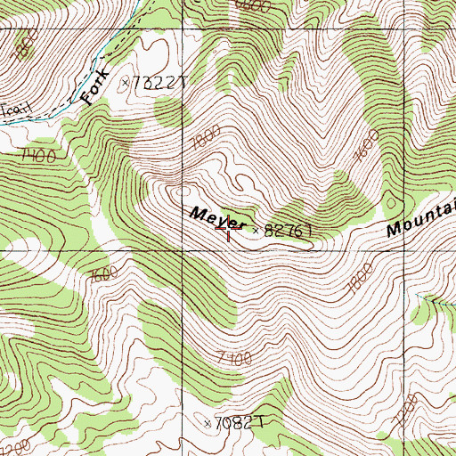 Topographic Map of Meyer Mountain, MT