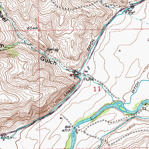Topographic Map of Michael Gulch, MT