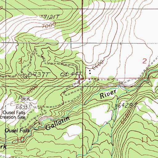 Topographic Map of Michel Ranch, MT