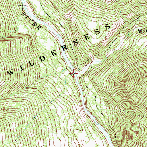 Topographic Map of Mid Creek, MT