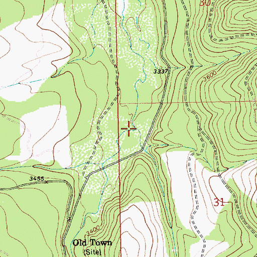 Topographic Map of Midas Creek, MT