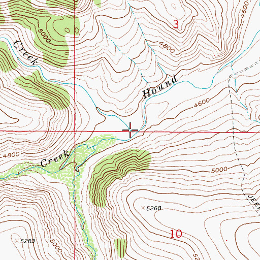 Topographic Map of Middle Creek, MT