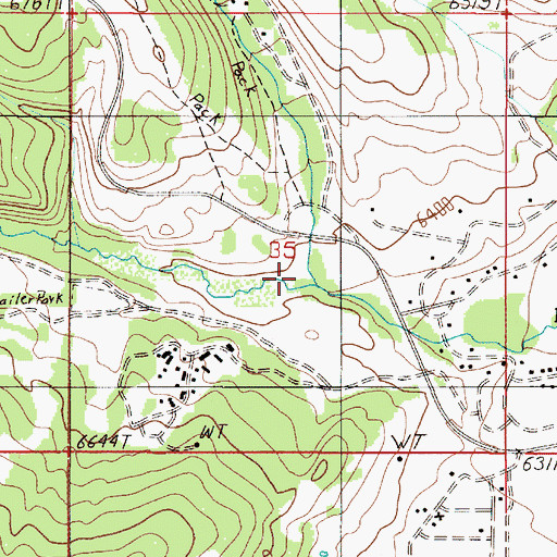 Topographic Map of Middle Fork West Fork Gallatin River, MT