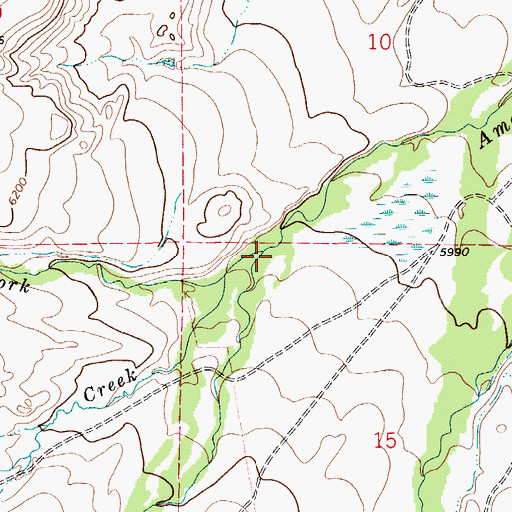 Topographic Map of Middle Fork American Fork, MT