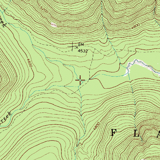Topographic Map of Middle Fork Creek, MT