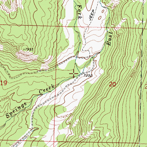 Topographic Map of Middle Fork Warm Springs Creek, MT