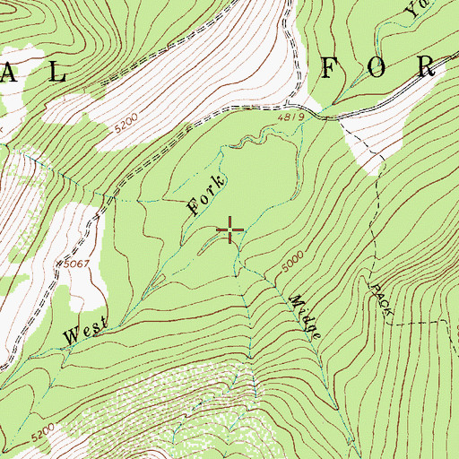 Topographic Map of Midge Creek, MT