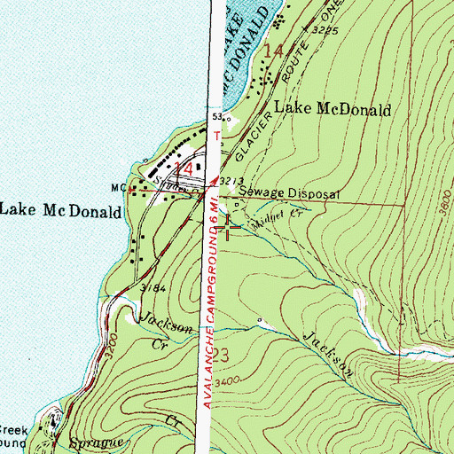 Topographic Map of Midget Creek, MT