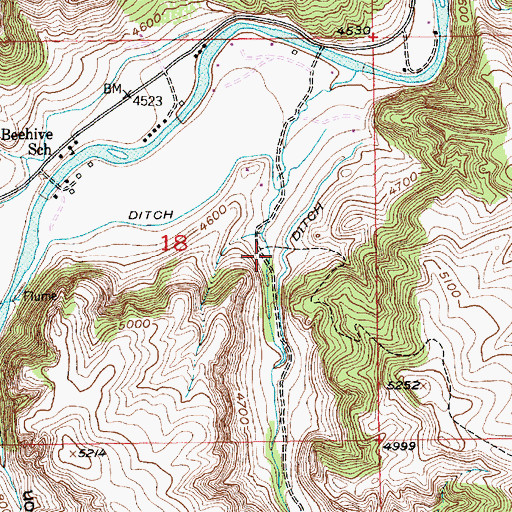 Topographic Map of Midnight Canyon, MT