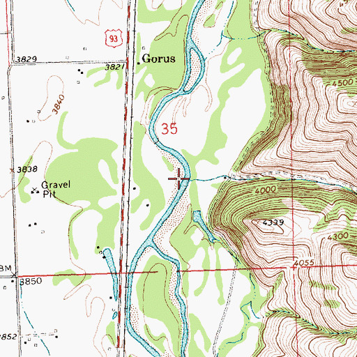Topographic Map of Mike Creek, MT