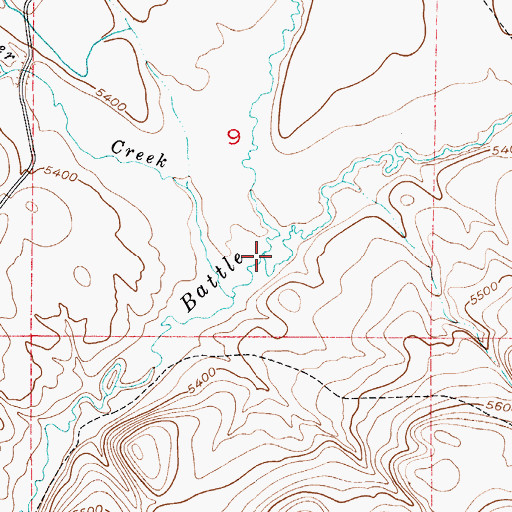 Topographic Map of Mike Day Creek, MT