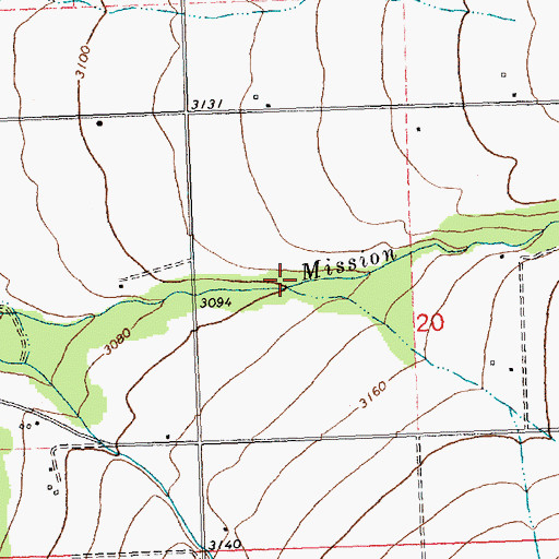 Topographic Map of Mikes Creek, MT
