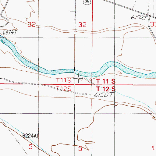 Topographic Map of Mile Creek, MT