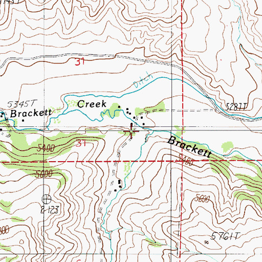 Topographic Map of Miles Creek, MT