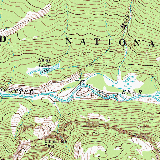 Topographic Map of Milk Creek, MT