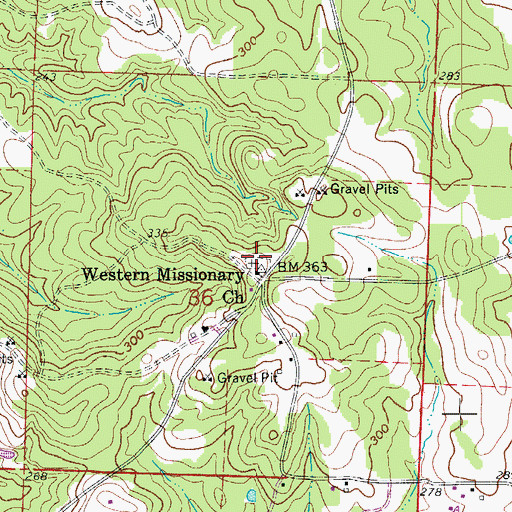 Topographic Map of Western Missionary Church, AR