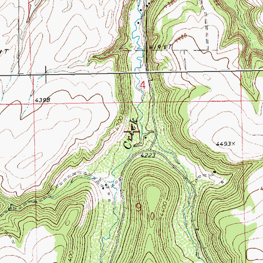 Topographic Map of Mill Creek, MT