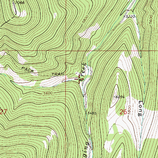 Topographic Map of Mill Creek, MT
