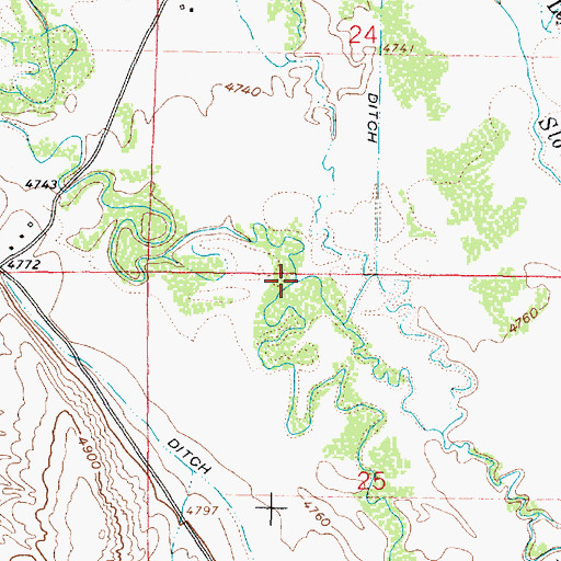 Topographic Map of Mill Creek, MT
