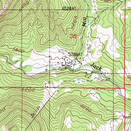 Topographic Map of Mill Creek, MT