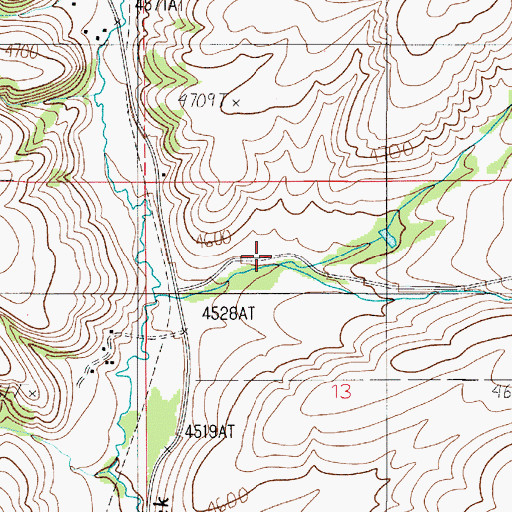 Topographic Map of Mill Creek, MT