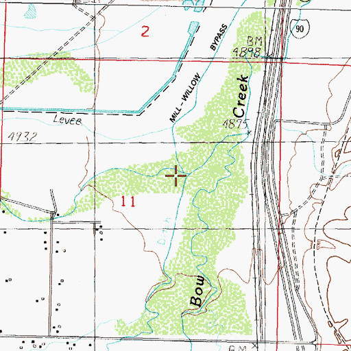 Topographic Map of Mill Creek, MT