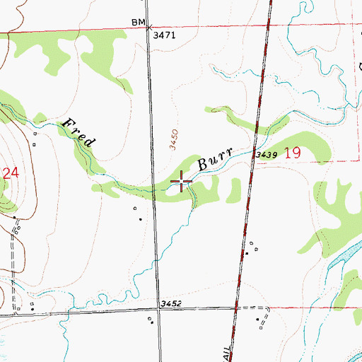 Topographic Map of Mill Creek, MT