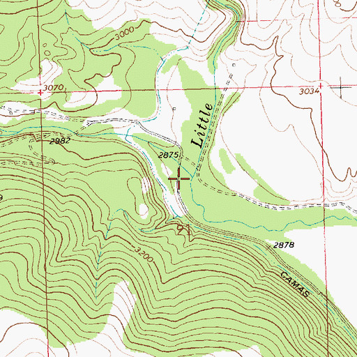 Topographic Map of Mill Creek, MT